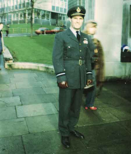 distand view of sean glenn dressed from tip to toe as an airlie pilot in the hit yorks tv series airline